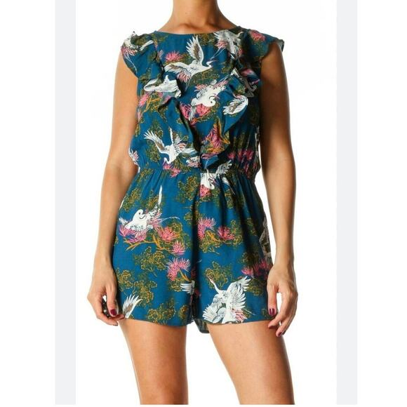 Boho‎ Floral Romper Express Size M - Picture 1 of 7